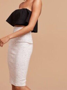 NWOT Wilfred Aritzia Lis Black and White Heathered Skirt